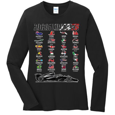 Formula 2025 Circuits Formula 2025 Schedule Race Car Formula Ladies Long Sleeve Shirt