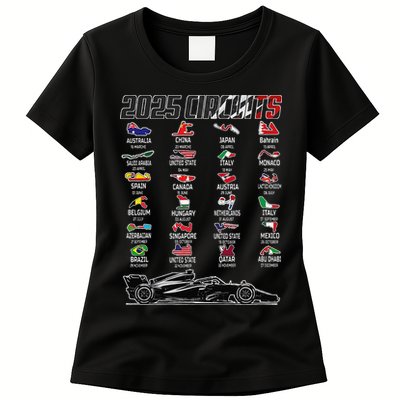 Formula 2025 Circuits Formula 2025 Schedule Race Car Formula Womens T-Shirt