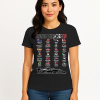 Formula 2025 Circuits Formula 2025 Schedule Race Car Formula Womens T-Shirt