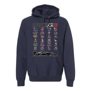 Formula 2025 Circuits Formula 2025 Schedule Race Car Formula Premium Hoodie