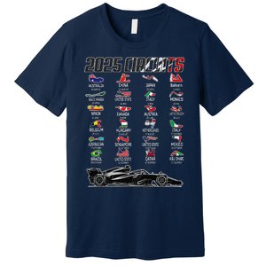 Formula 2025 Circuits Formula 2025 Schedule Race Car Formula Premium T-Shirt