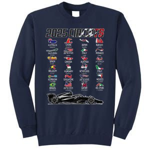 Formula 2025 Circuits Formula 2025 Schedule Race Car Formula Tall Sweatshirt