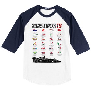 Formula 2025 Circuits Formula 2025 Schedule Race Car Formula Baseball Sleeve Shirt