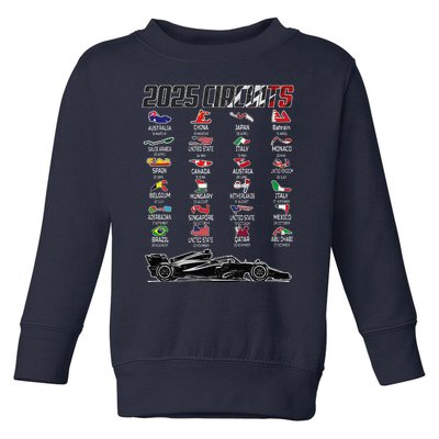 Formula 2025 Circuits Formula 2025 Schedule Race Car Formula Toddler Sweatshirt