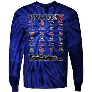 Formula 2025 Circuits Formula 2025 Schedule Race Car Formula Tie-Dye Long Sleeve Shirt