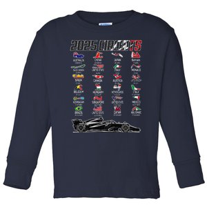 Formula 2025 Circuits Formula 2025 Schedule Race Car Formula Toddler Long Sleeve Shirt