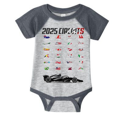 Formula 2025 Circuits Formula 2025 Schedule Race Car Formula Infant Baby Jersey Bodysuit
