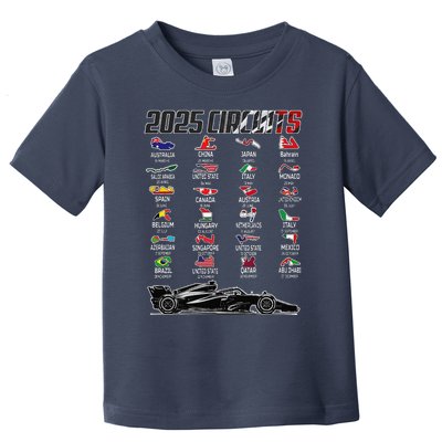 Formula 2025 Circuits Formula 2025 Schedule Race Car Formula Toddler T-Shirt