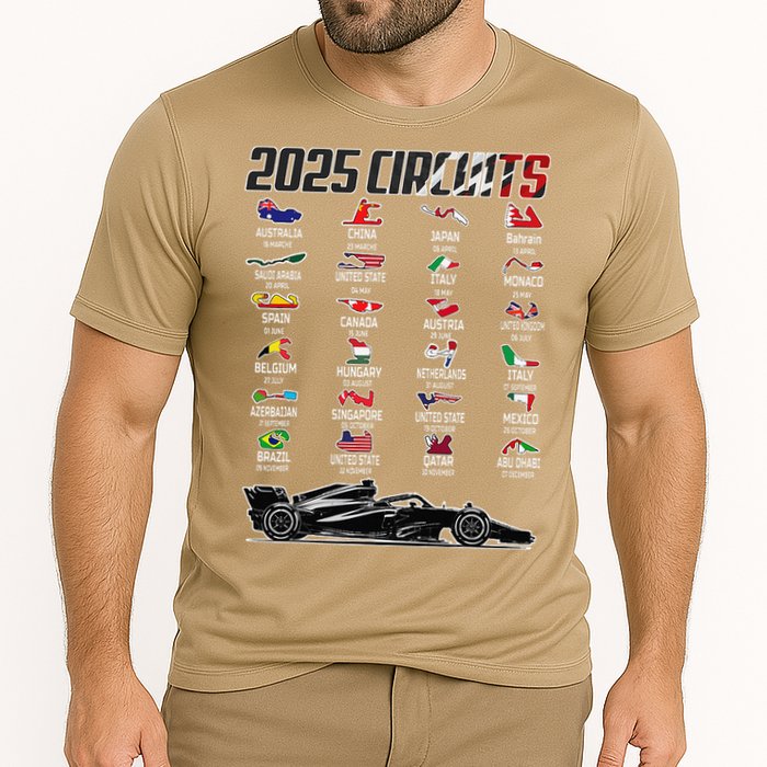 Formula 2025 Circuits Formula 2025 Schedule Race Car Formula Performance Shirt
