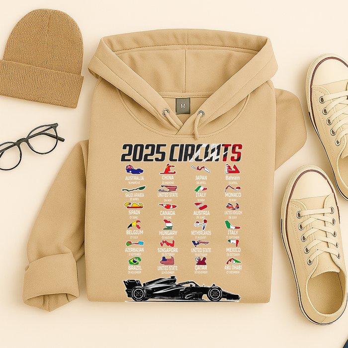 Formula 2025 Circuits Formula 2025 Schedule Race Car Formula Hoodie