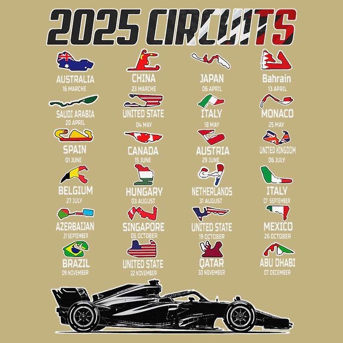 Formula 2025 Circuits Formula 2025 Schedule Race Car Formula Hoodie