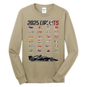 Formula 2025 Circuits Formula 2025 Schedule Race Car Formula Tall Long Sleeve T-Shirt