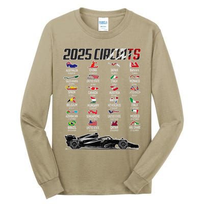 Formula 2025 Circuits Formula 2025 Schedule Race Car Formula Tall Long Sleeve T-Shirt