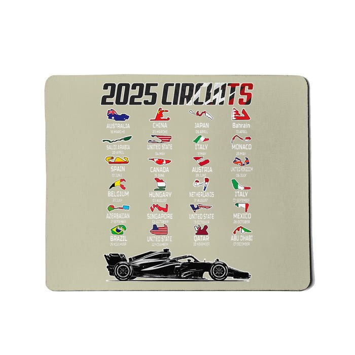 Formula 2025 Circuits Formula 2025 Schedule Race Car Formula Mousepad