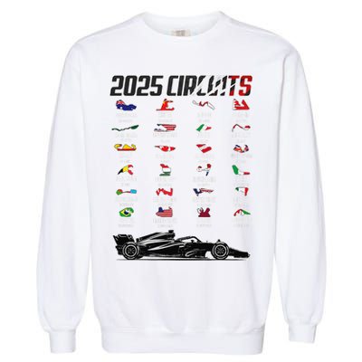 Formula 2025 Circuits Formula 2025 Schedule Race Car Formula Garment-Dyed Sweatshirt