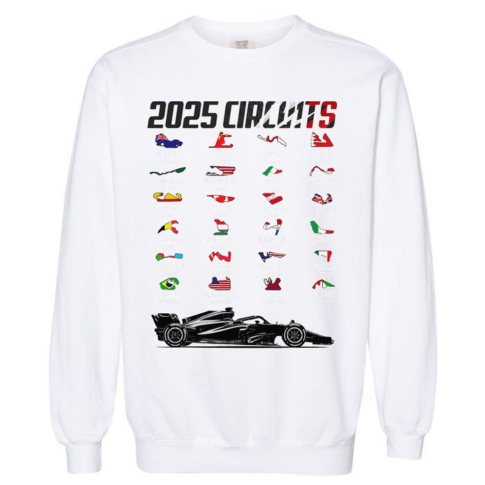 Formula 2025 Circuits Formula 2025 Schedule Race Car Formula Garment-Dyed Sweatshirt