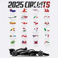 Formula 2025 Circuits Formula 2025 Schedule Race Car Formula Garment-Dyed Sweatshirt