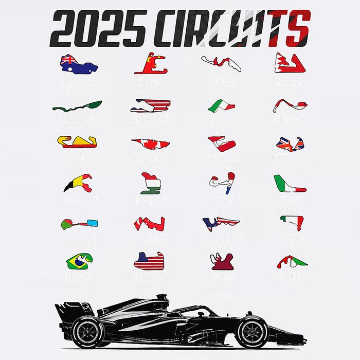 Formula 2025 Circuits Formula 2025 Schedule Race Car Formula Garment-Dyed Sweatshirt