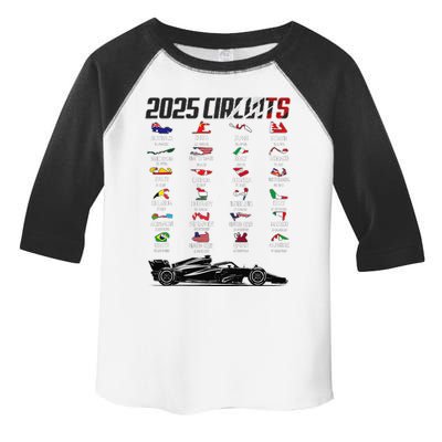 Formula 2025 Circuits Formula 2025 Schedule Race Car Formula Toddler Fine Jersey T-Shirt