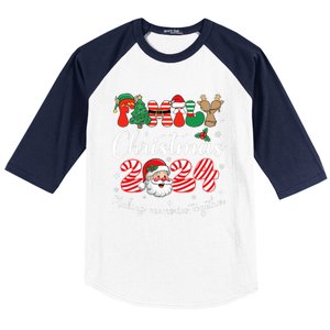 Family 2024 Christmas Matching Outfits Team Santa Elf Squad Baseball Sleeve Shirt