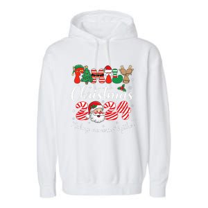 Family 2024 Christmas Matching Outfits Team Santa Elf Squad Garment-Dyed Fleece Hoodie