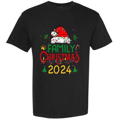 Family 2024 Christmas Matching Outfits Team Santa Elf Squad Garment-Dyed Heavyweight T-Shirt