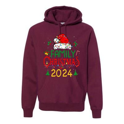 Family 2024 Christmas Matching Outfits Team Santa Elf Squad Premium Hoodie