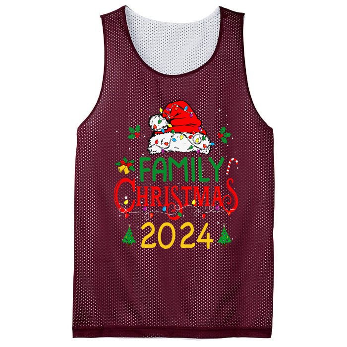 Family 2024 Christmas Matching Outfits Team Santa Elf Squad Mesh Reversible Basketball Jersey Tank