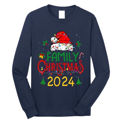 Family 2024 Christmas Matching Outfits Team Santa Elf Squad Long Sleeve Shirt