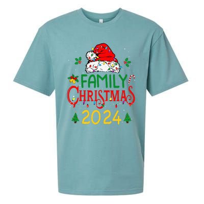 Family 2024 Christmas Matching Outfits Team Santa Elf Squad Sueded Cloud Jersey T-Shirt