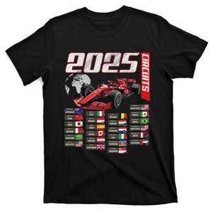 Formula 2025 Circuits Formula 2025 Schedule Racing Car Track T-Shirt