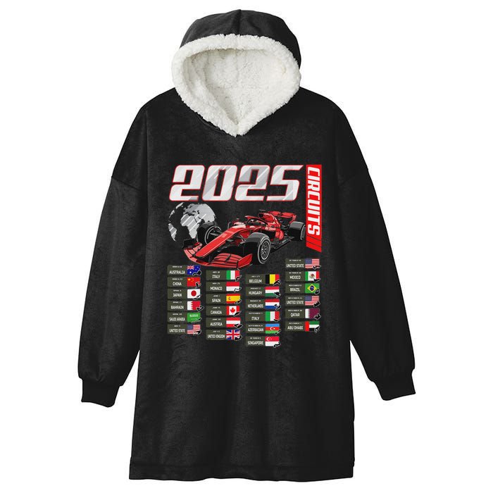 Formula 2025 Circuits Formula 2025 Schedule Racing Car Track Hooded Wearable Blanket