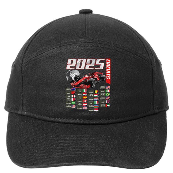 Formula 2025 Circuits Formula 2025 Schedule Racing Car Track 7-Panel Snapback Hat