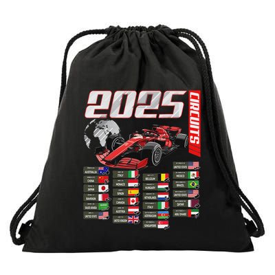 Formula 2025 Circuits Formula 2025 Schedule Racing Car Track Drawstring Bag