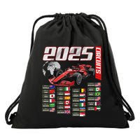 Formula 2025 Circuits Formula 2025 Schedule Racing Car Track Drawstring Bag