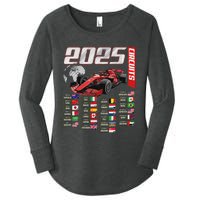 Formula 2025 Circuits Formula 2025 Schedule Racing Car Track Women's Perfect Tri Tunic Long Sleeve Shirt