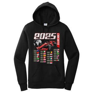 Formula 2025 Circuits Formula 2025 Schedule Racing Car Track Women's Pullover Hoodie