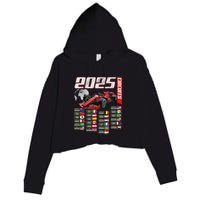 Formula 2025 Circuits Formula 2025 Schedule Racing Car Track Crop Fleece Hoodie