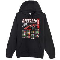 Formula 2025 Circuits Formula 2025 Schedule Racing Car Track Premium Pullover Hoodie