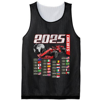 Formula 2025 Circuits Formula 2025 Schedule Racing Car Track Mesh Reversible Basketball Jersey Tank