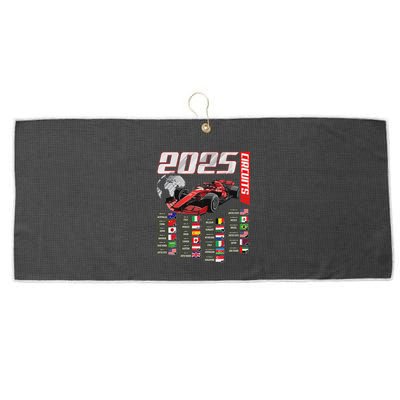 Formula 2025 Circuits Formula 2025 Schedule Racing Car Track Large Microfiber Waffle Golf Towel