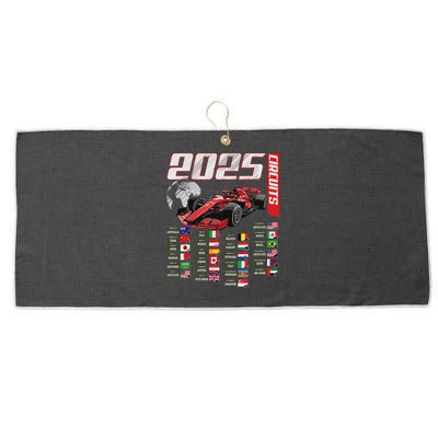 Formula 2025 Circuits Formula 2025 Schedule Racing Car Track Large Microfiber Waffle Golf Towel