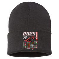 Formula 2025 Circuits Formula 2025 Schedule Racing Car Track Sustainable Knit Beanie