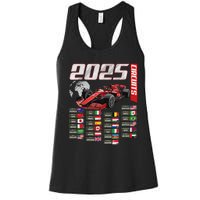 Formula 2025 Circuits Formula 2025 Schedule Racing Car Track Women's Racerback Tank