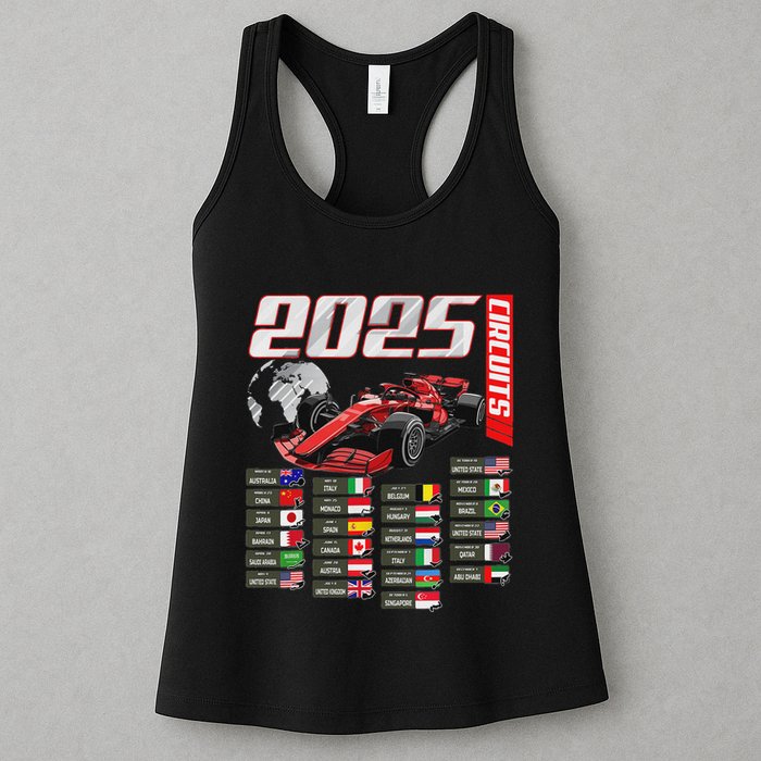 Formula 2025 Circuits Formula 2025 Schedule Racing Car Track Womens Tank Top
