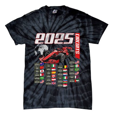 Formula 2025 Circuits Formula 2025 Schedule Racing Car Track Tie-Dye T-Shirt
