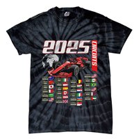 Formula 2025 Circuits Formula 2025 Schedule Racing Car Track Tie-Dye T-Shirt