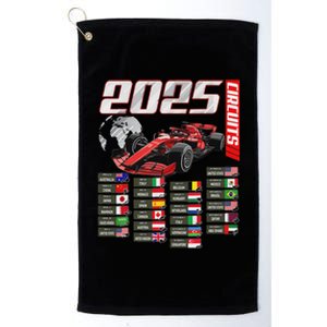 Formula 2025 Circuits Formula 2025 Schedule Racing Car Track Platinum Collection Golf Towel