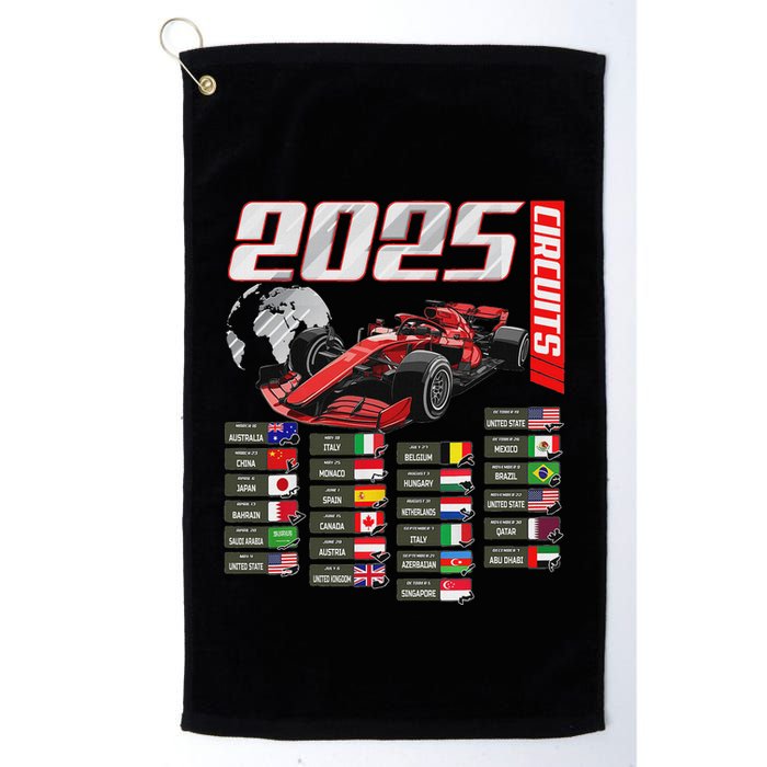 Formula 2025 Circuits Formula 2025 Schedule Racing Car Track Golf Towel