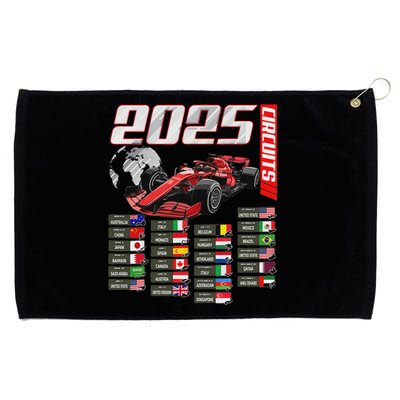 Formula 2025 Circuits Formula 2025 Schedule Racing Car Track Grommeted Golf Towel